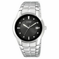 Citizen Men's' Eco-Drive Stainless Steel Watch w/ Black Round Dial